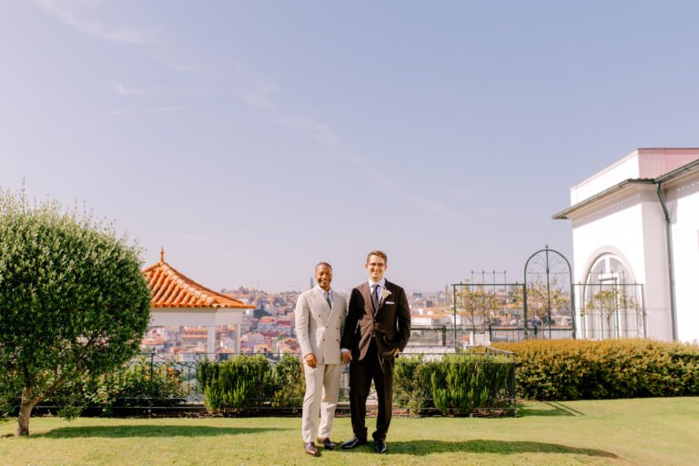 Same-sex destination wedding in Portugal at The Yeatman